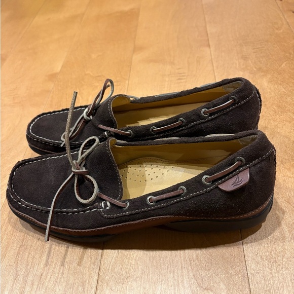 Sperry Shoes - Sperry  top sliders moccasin loafers shoes brown suede sz 10 women